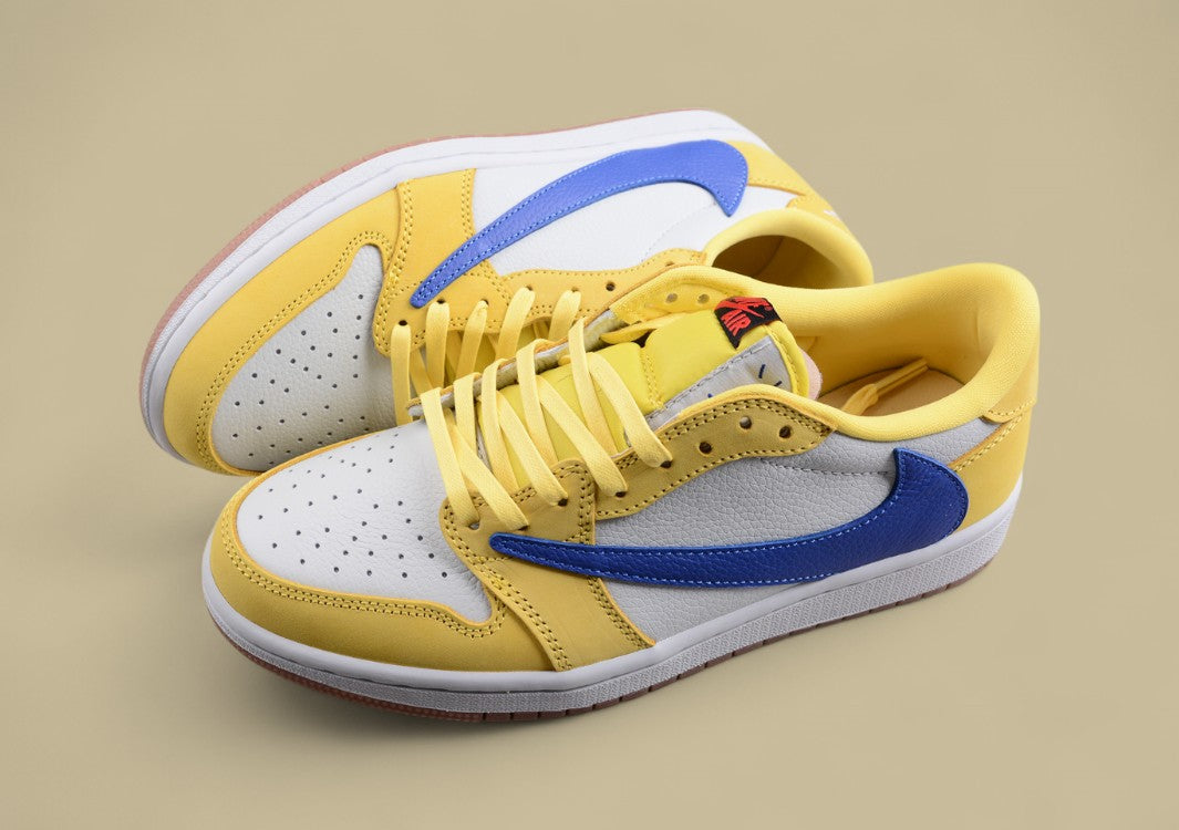 Travis Scott X Air Jordan 1 Ts Yellow And Blue Hook Joint Hook
