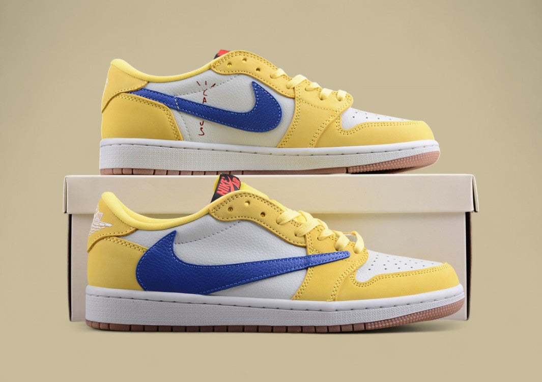 Travis Scott X Air Jordan 1 Ts Yellow And Blue Hook Joint Hook