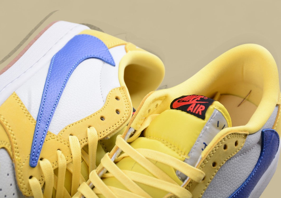Travis Scott X Air Jordan 1 Ts Yellow And Blue Hook Joint Hook