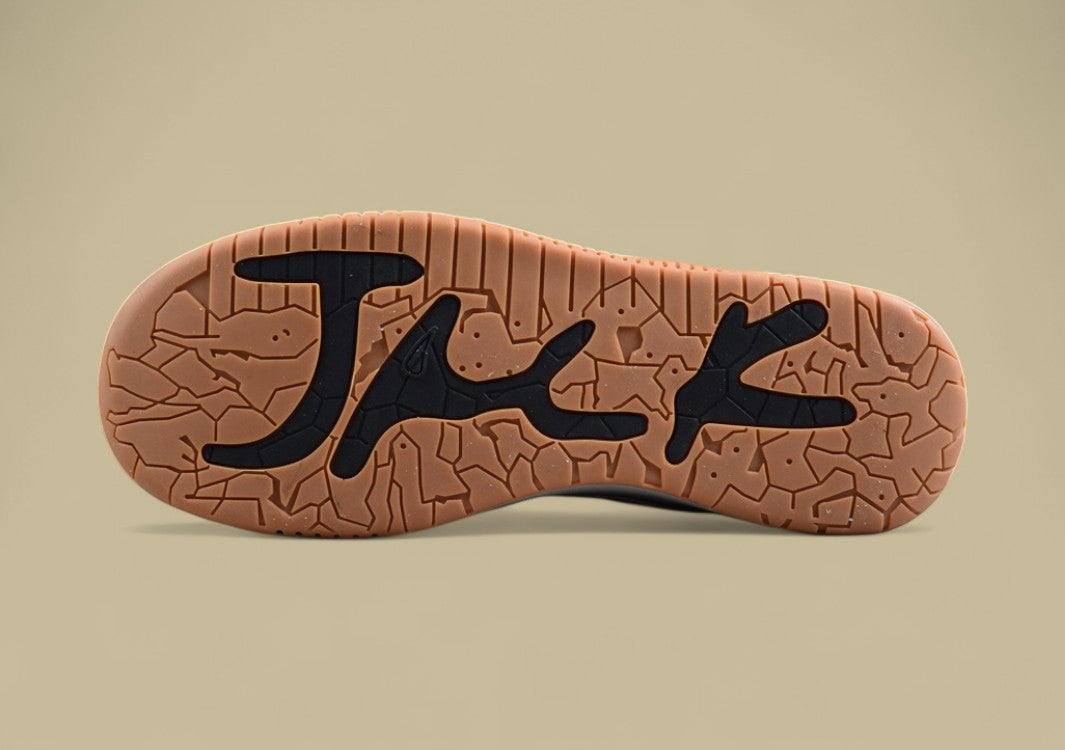 Travis Scott X Jordan Grey Cut The Check Inverted Hook Velcro Fashion Basketball Shoes