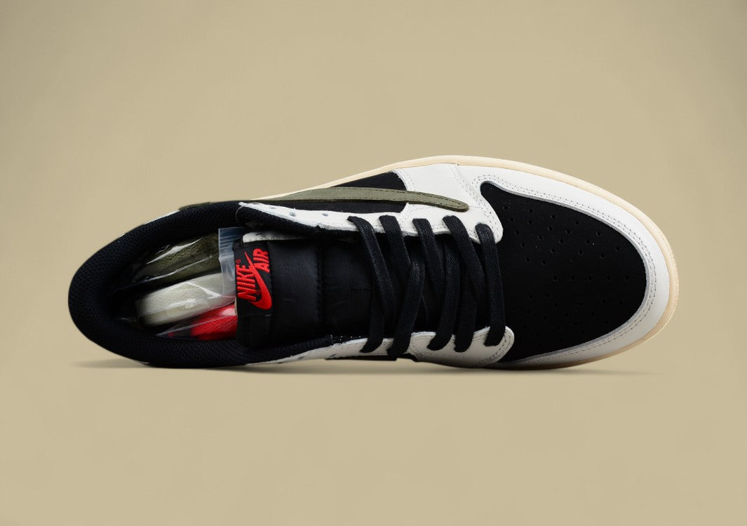 Travis Scott x Air Jordan 1 Low OG Joint Inverted Hook Reverse Mocha Olive