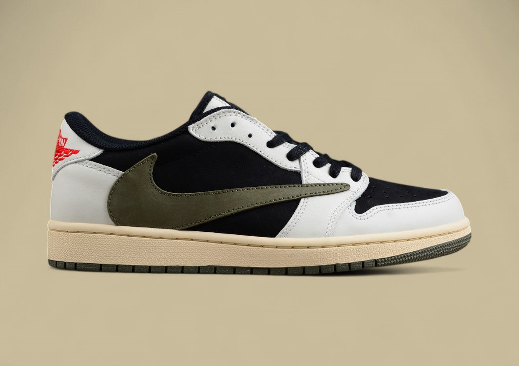 Travis Scott x Air Jordan 1 Low OG Joint Inverted Hook Reverse Mocha Olive