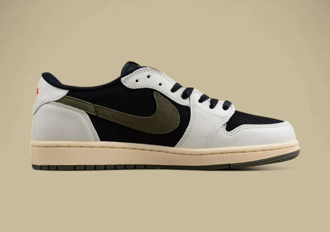 Travis Scott x Air Jordan 1 Low OG Joint Inverted Hook Reverse Mocha Olive