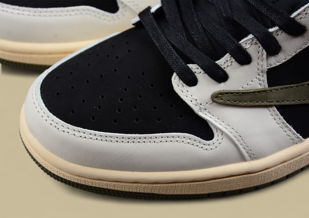 Travis Scott x Air Jordan 1 Low OG Joint Inverted Hook Reverse Mocha Olive