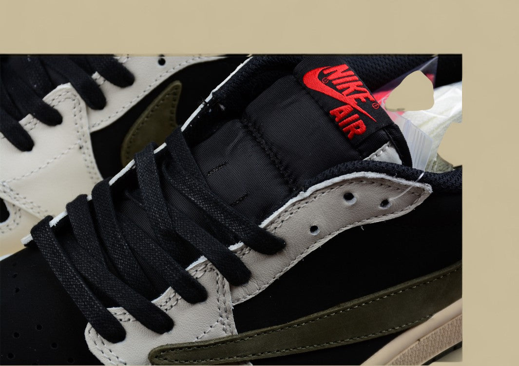 Travis Scott x Air Jordan 1 Low OG Joint Inverted Hook Reverse Mocha Olive