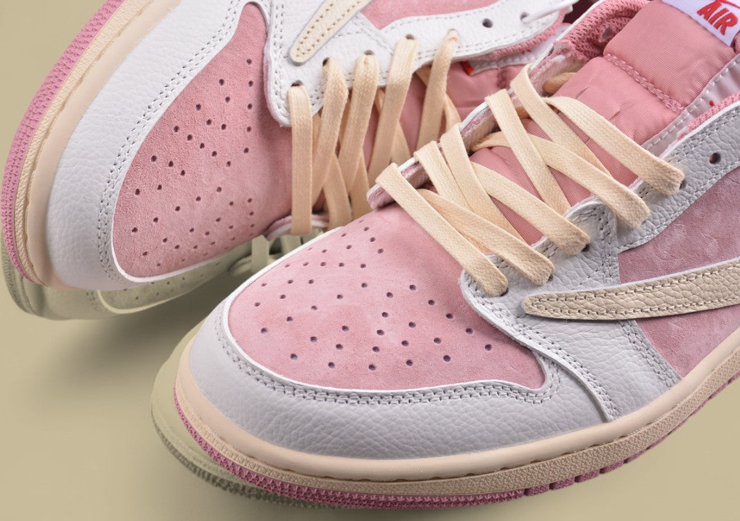 Travis Scott x Air Jordan 1 Low OG Low-top Pink White Reps
