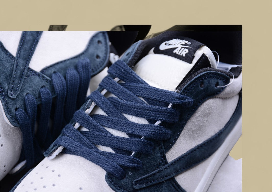 Travis Scott x Air Jordan 1 Low OG Navy Suede Phantom