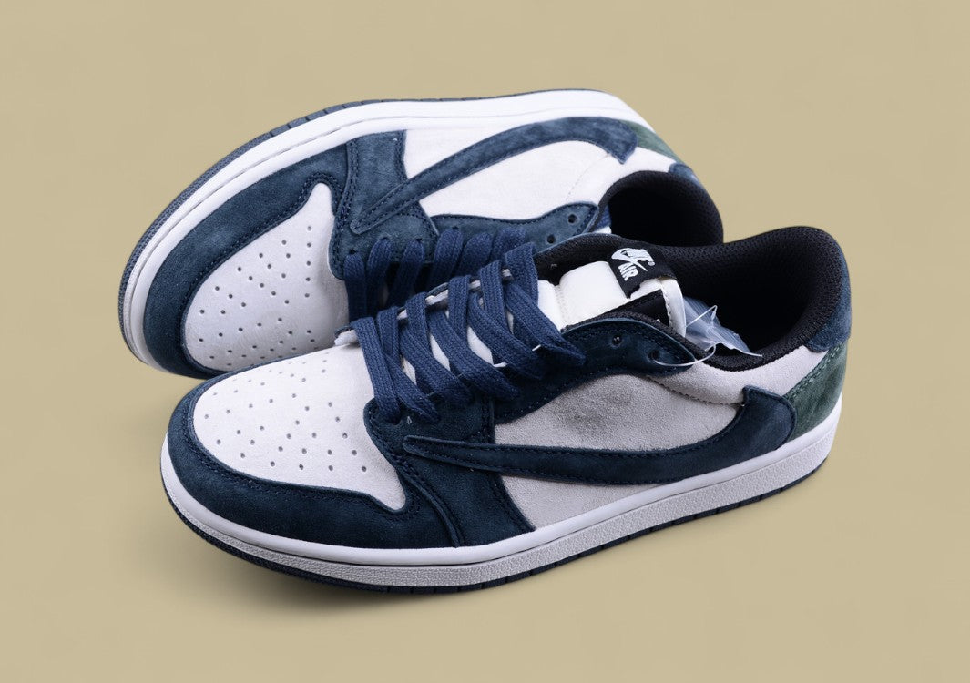 Travis Scott x Air Jordan 1 Low OG Navy Suede Phantom