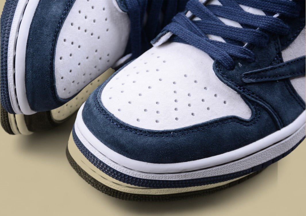 Travis Scott x Air Jordan 1 Low OG Navy Suede Phantom