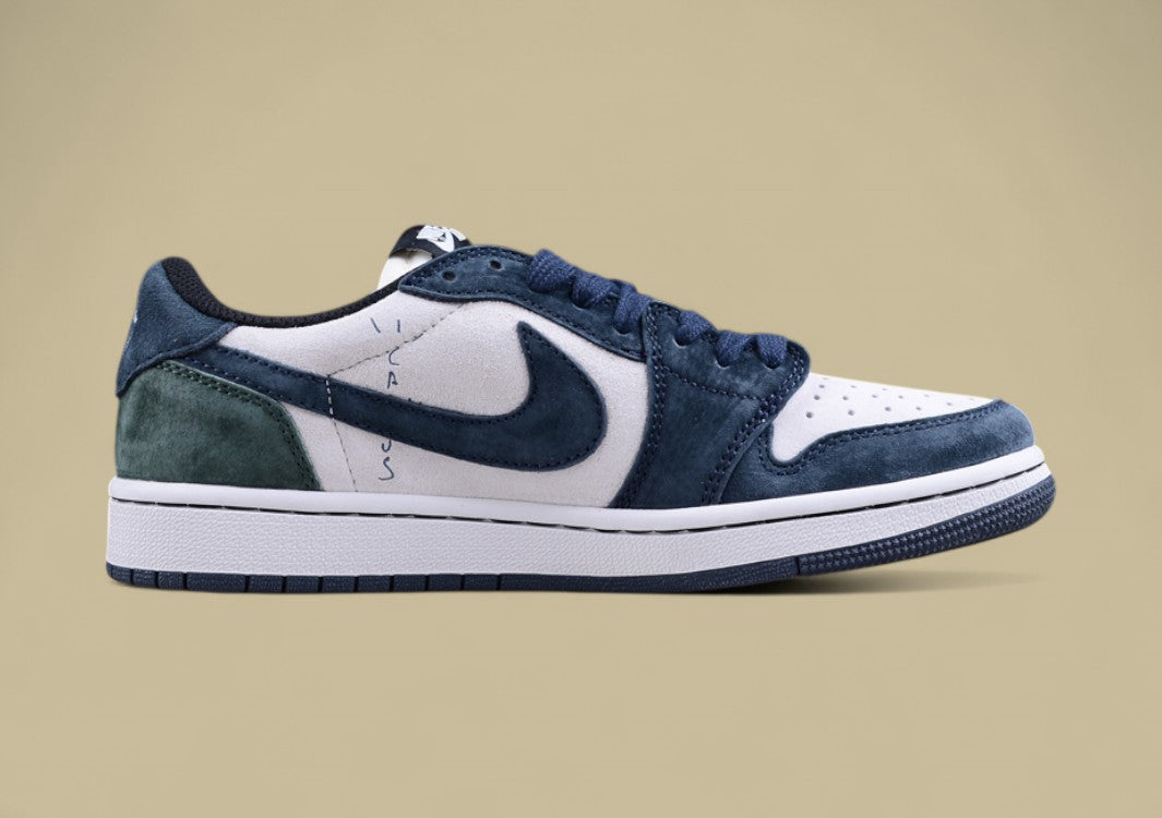 Travis Scott x Air Jordan 1 Low OG Navy Suede Phantom