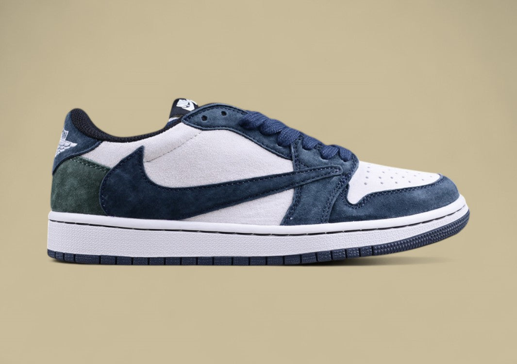 Travis Scott x Air Jordan 1 Low OG Navy Suede Phantom