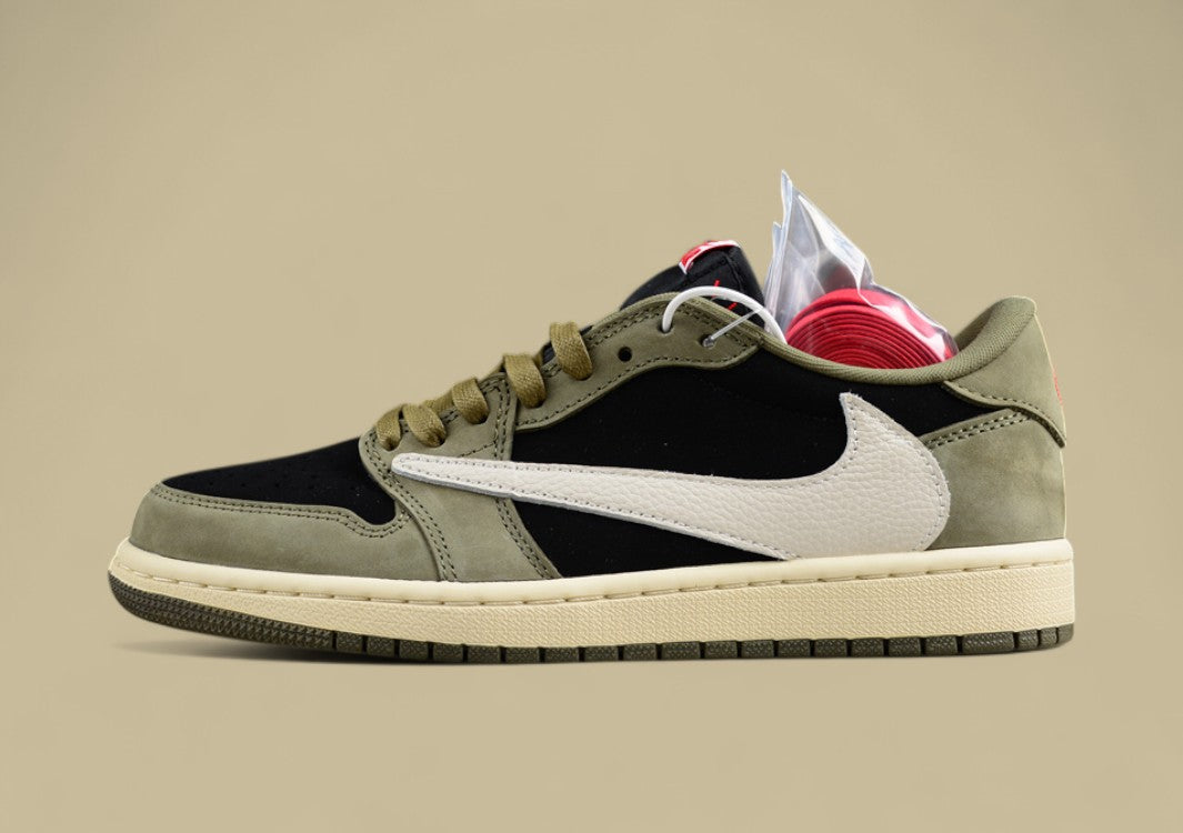 Travis Scott x Air Jordan 1 Low OG Olive Canvas