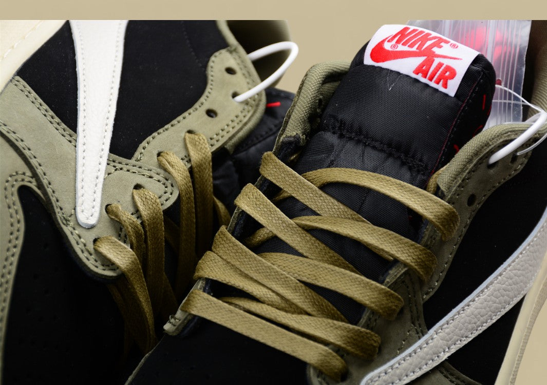 Travis Scott x Air Jordan 1 Low OG Olive Canvas