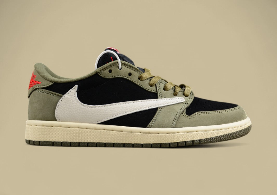 Travis Scott x Air Jordan 1 Low OG Olive Canvas