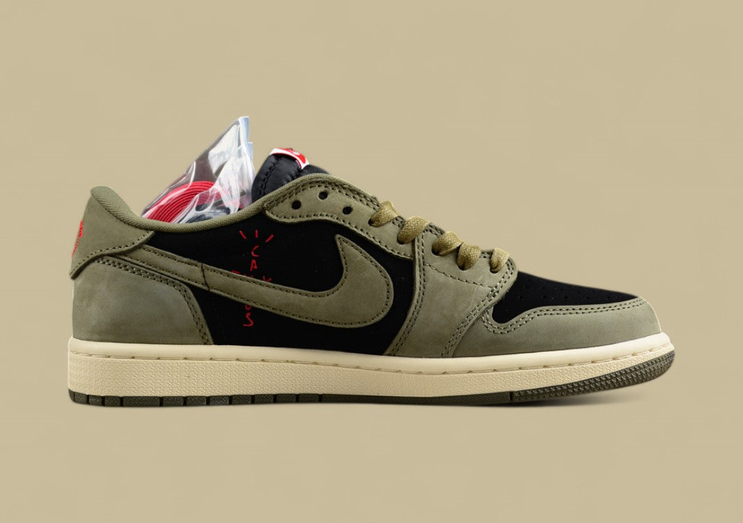 Travis Scott x Air Jordan 1 Low OG Olive Canvas
