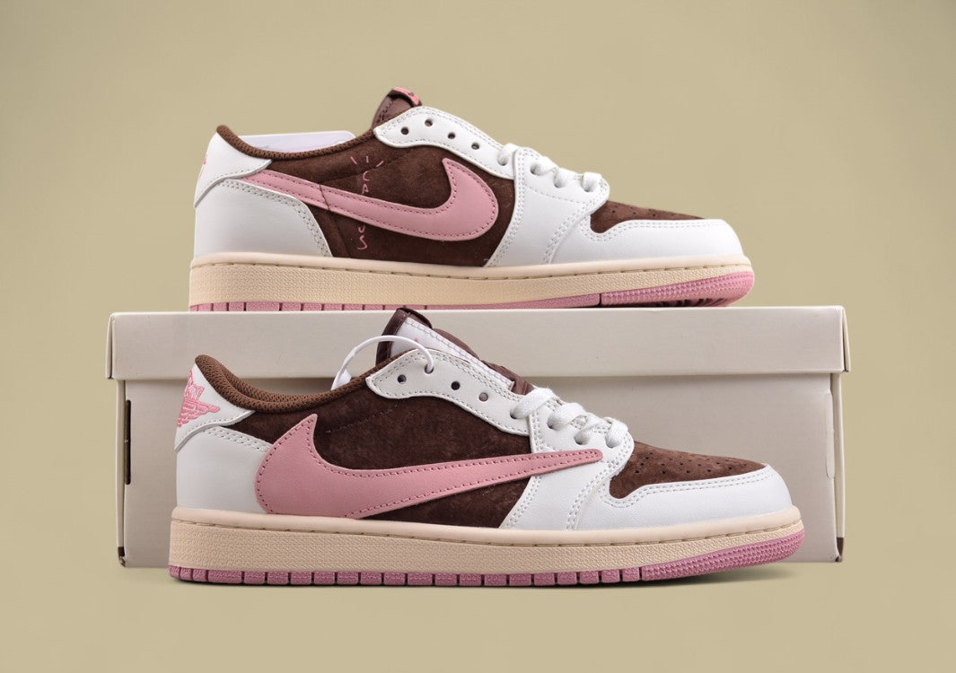 Travis Scott x Air Jordan 1 Low OG Olive Mocha Rose