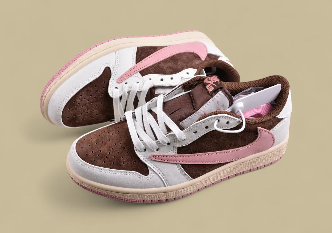Travis Scott x Air Jordan 1 Low OG Olive Mocha Rose