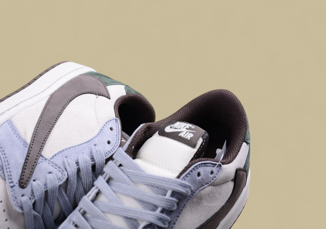 Travis Scott x Air Jordan 1 Low OG “Olive Suede Reverse Swoosh”