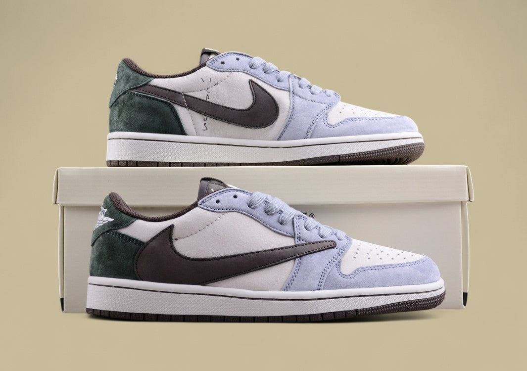 Travis Scott x Air Jordan 1 Low OG “Olive Suede Reverse Swoosh”