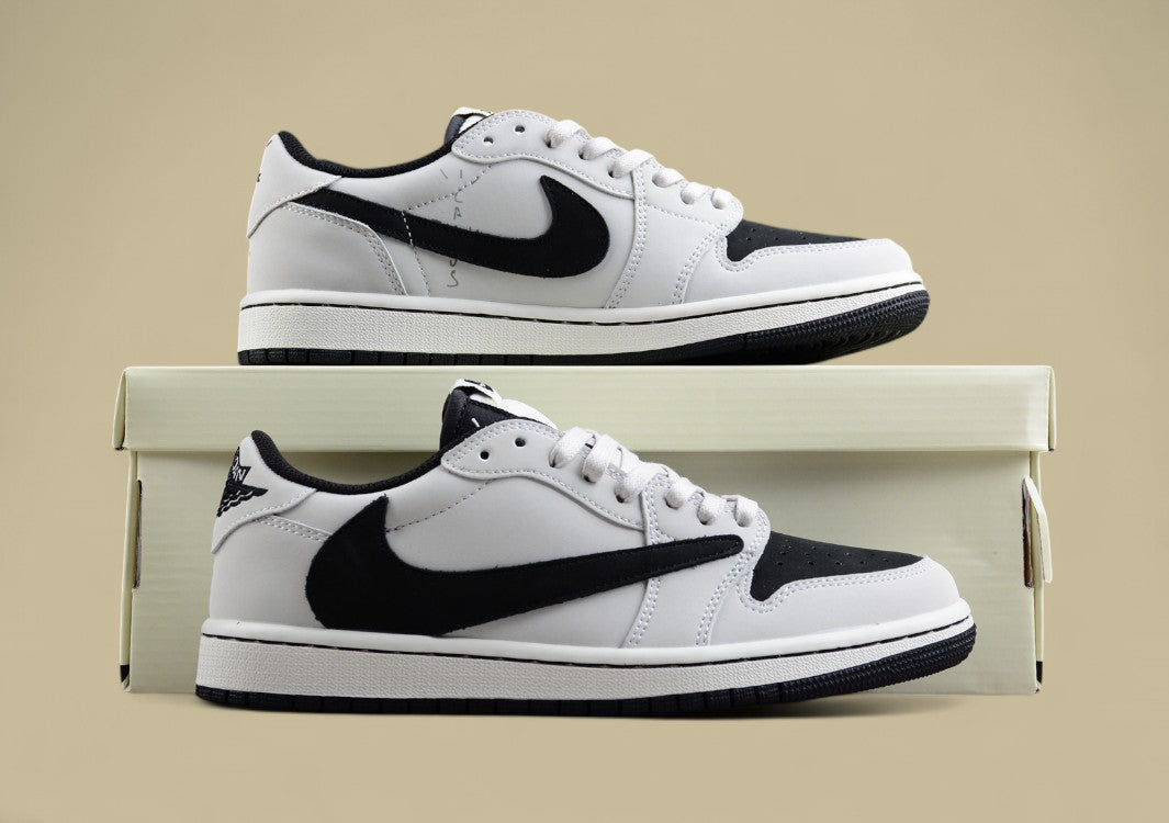 Travis Scott x Air Jordan 1 Low OG “Reverse Panda” – White/Black
