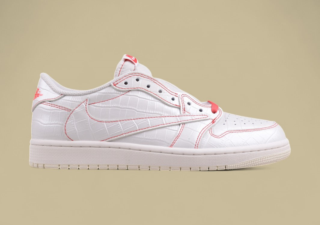 Travis Scott x Air Jordan 1 Low OG “White/Red Croc