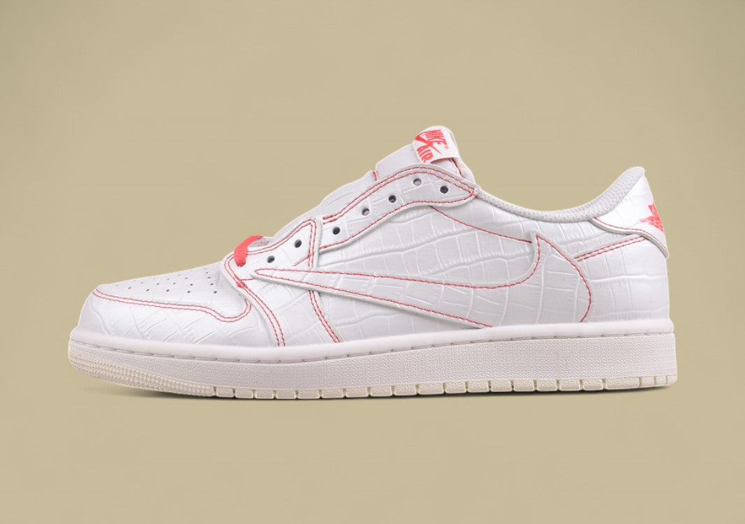 Travis Scott x Air Jordan 1 Low OG “White/Red Croc