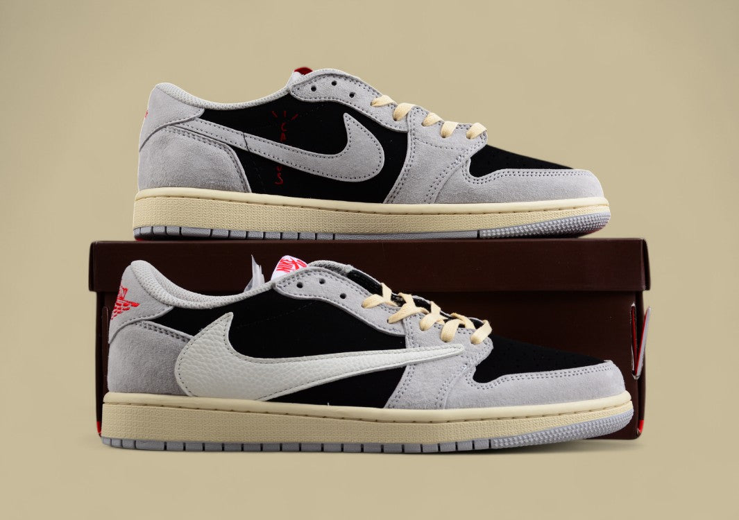 Travis Scott x Air Jordan 1 Low "Reverse Mocha" White Brown Mocha TS Joint Reverse Hook