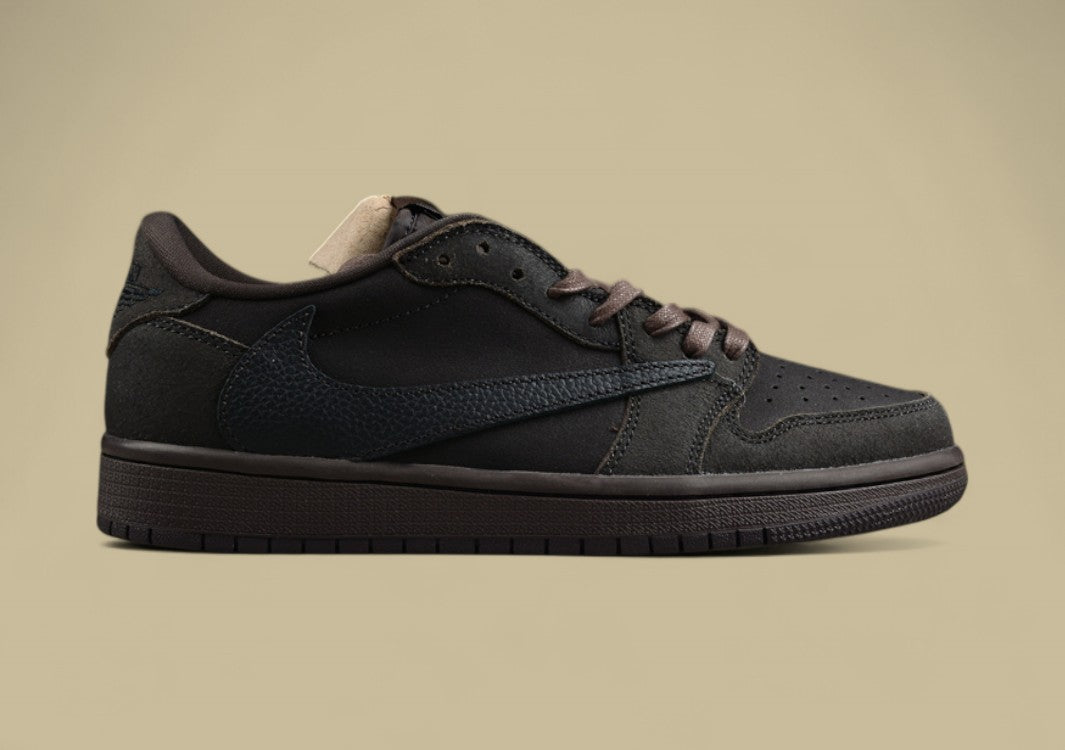 Travis Scott x Air Jordan 1 Low  "Velvet Brown" Black and Brown