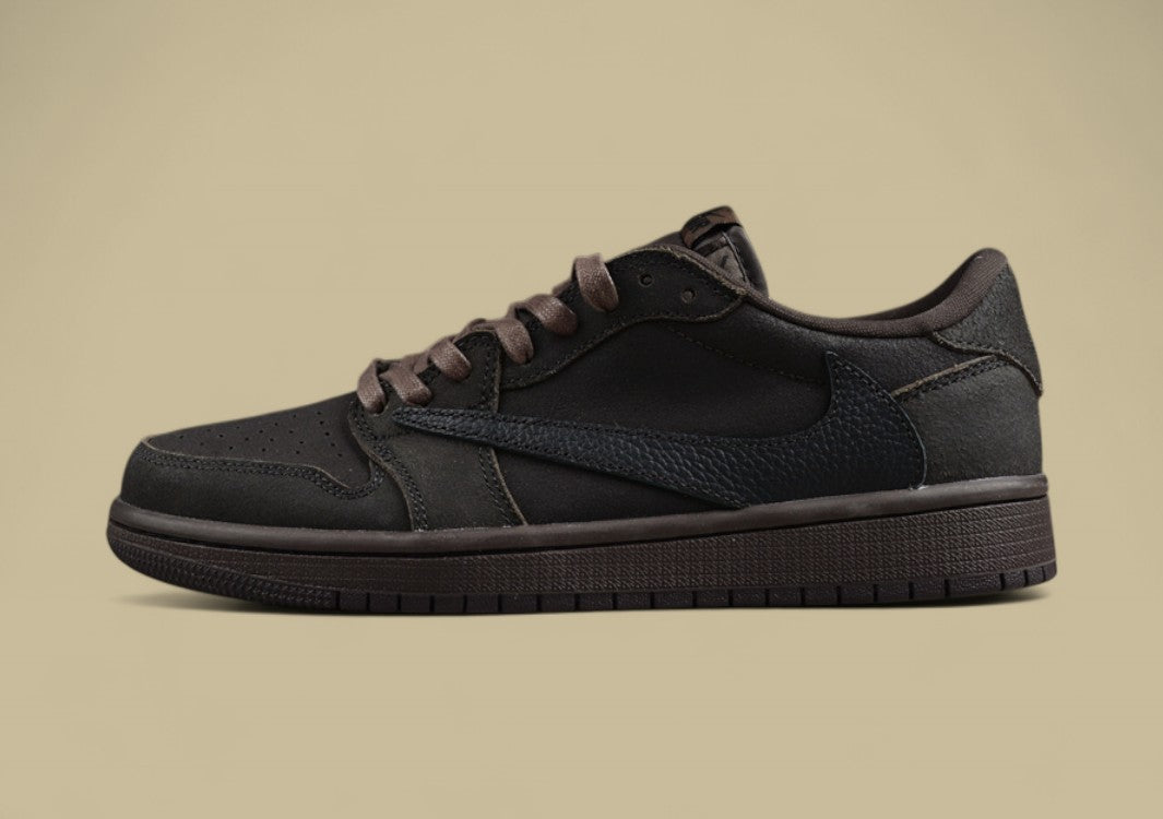 Travis Scott x Air Jordan 1 Low  "Velvet Brown" Black and Brown