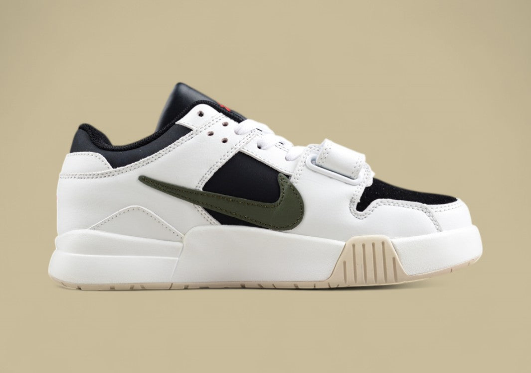 Travis Scott x Jordan Olive Cut The Check Inverted Hook Velcro Fashion Basketball Shoes