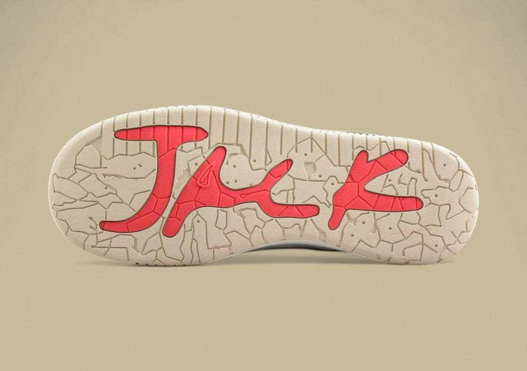 Travis Scott x Jordan Olive Cut The Check Inverted Hook Velcro Fashion Basketball Shoes