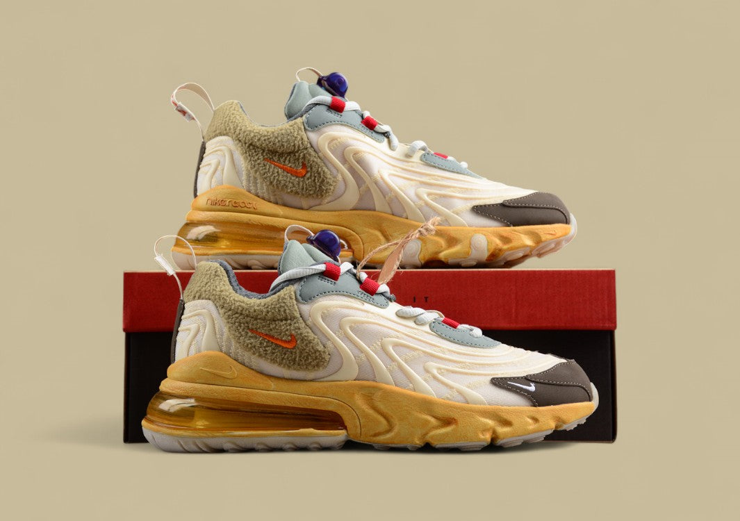 Travis Scott x Nike Air Max 270 React TS Joint Half-Palm Air Cushion Running Shoes