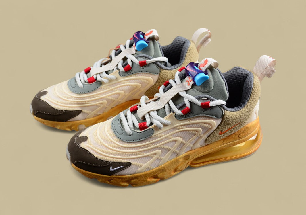 Travis Scott x Nike Air Max 270 React TS Joint Half-Palm Air Cushion Running Shoes