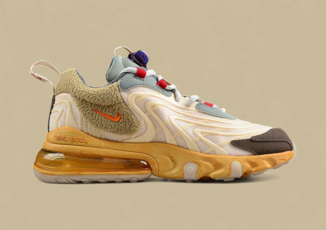 Travis Scott x Nike Air Max 270 React TS Joint Half-Palm Air Cushion Running Shoes