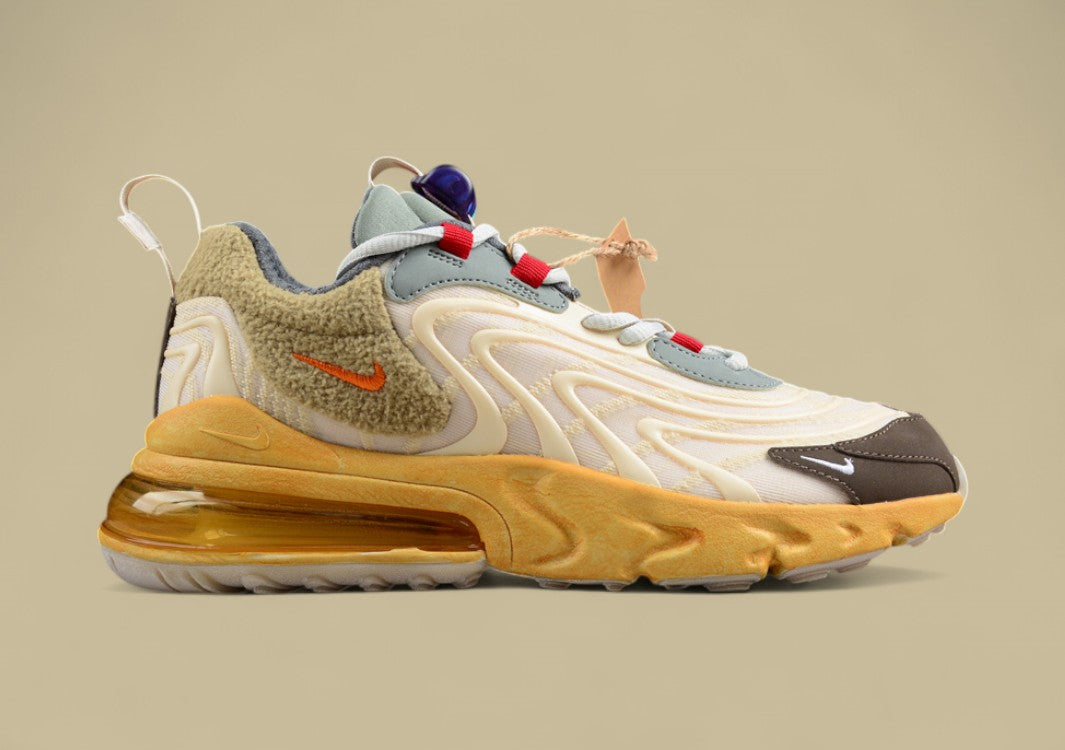 Travis Scott x Nike Air Max 270 React TS Joint Half-Palm Air Cushion Running Shoes