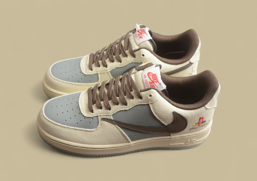 Travis Scott x PlayStation x Nike Air Force 1 '07 Low Three-Party Joint Reverse Hook