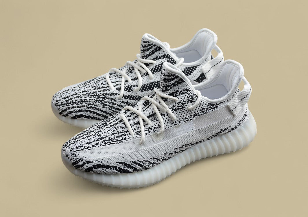 Yeezy 350 Coconut Black and White Leopard Print Hollow Silk Edition