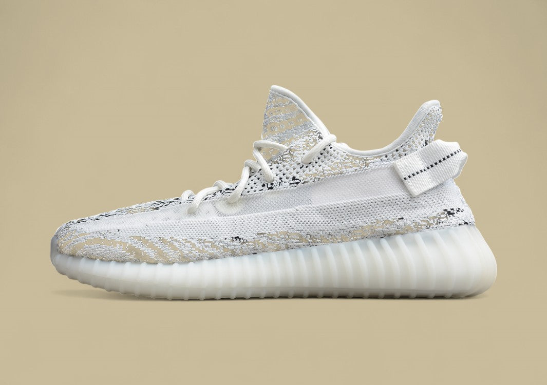 Yeezy 350 Coconut Black and White Leopard Print Hollow Silk Edition