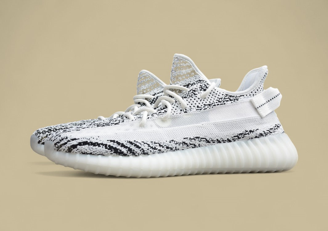 Yeezy 350 Coconut Black and White Leopard Print Hollow Silk Edition