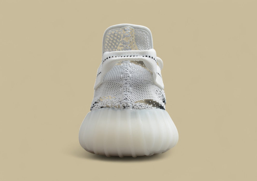 Yeezy 350 Coconut Black and White Leopard Print Hollow Silk Edition