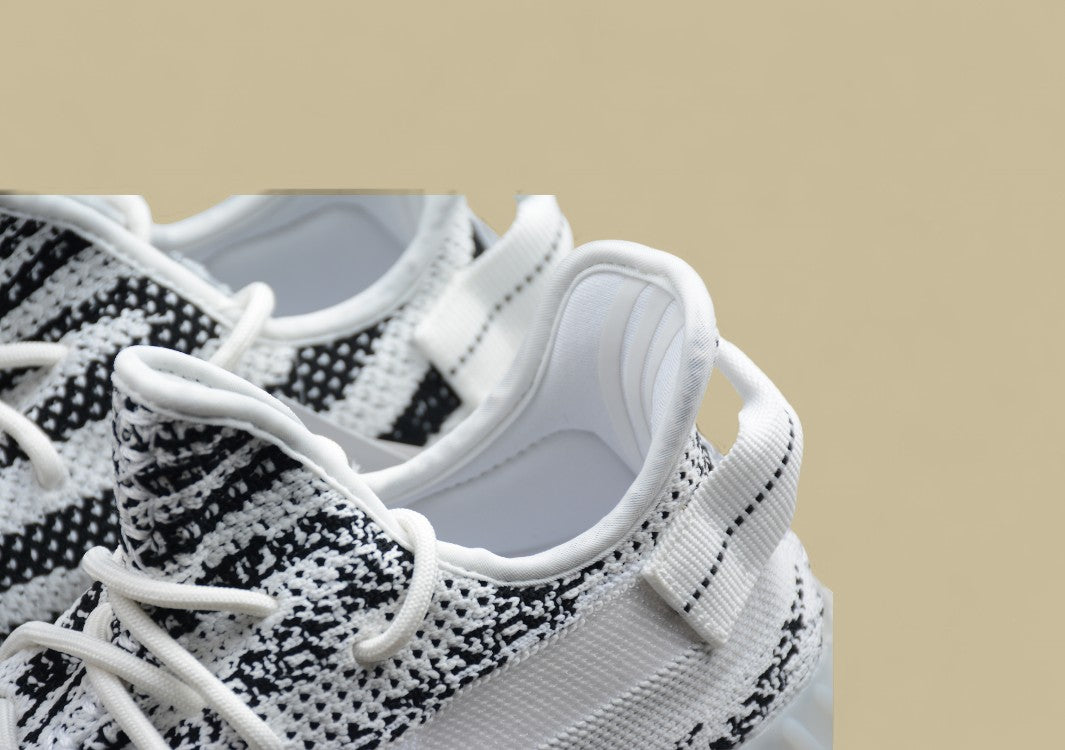 Yeezy 350 Coconut Black and White Leopard Print Hollow Silk Edition