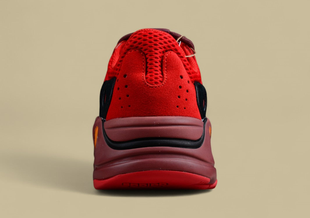 Yeezy Boost 700 Hi-Res Red Striking Kanye Style in Vivid Red