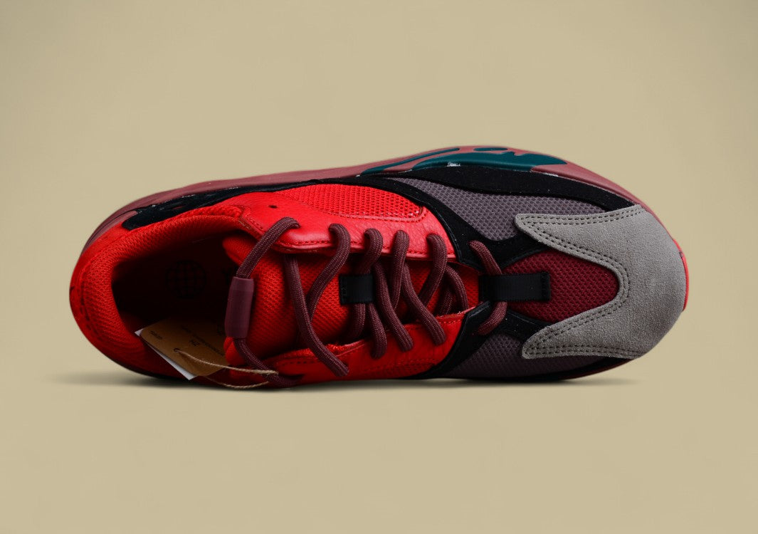 Yeezy Boost 700 Hi-Res Red Striking Kanye Style in Vivid Red