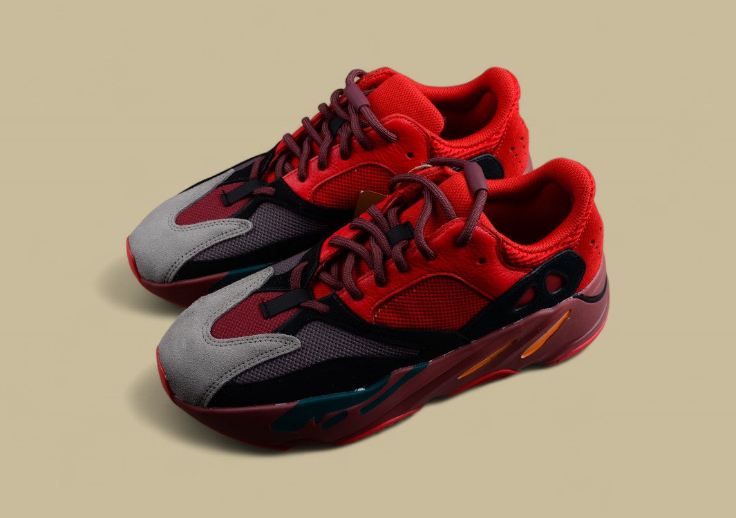 Yeezy Boost 700 Hi-Res Red Striking Kanye Style in Vivid Red