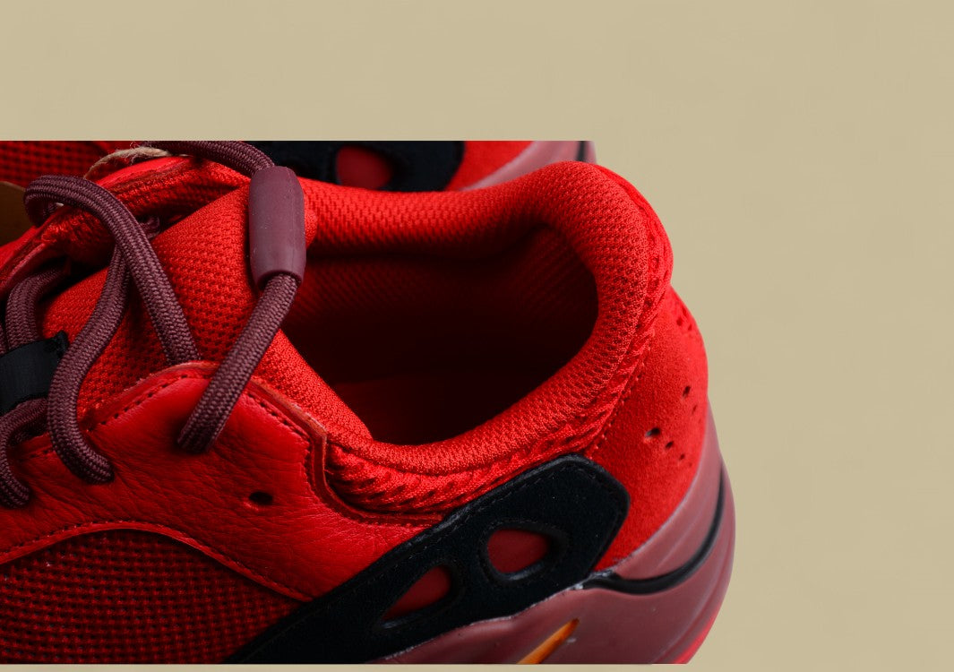 Yeezy Boost 700 Hi-Res Red Striking Kanye Style in Vivid Red