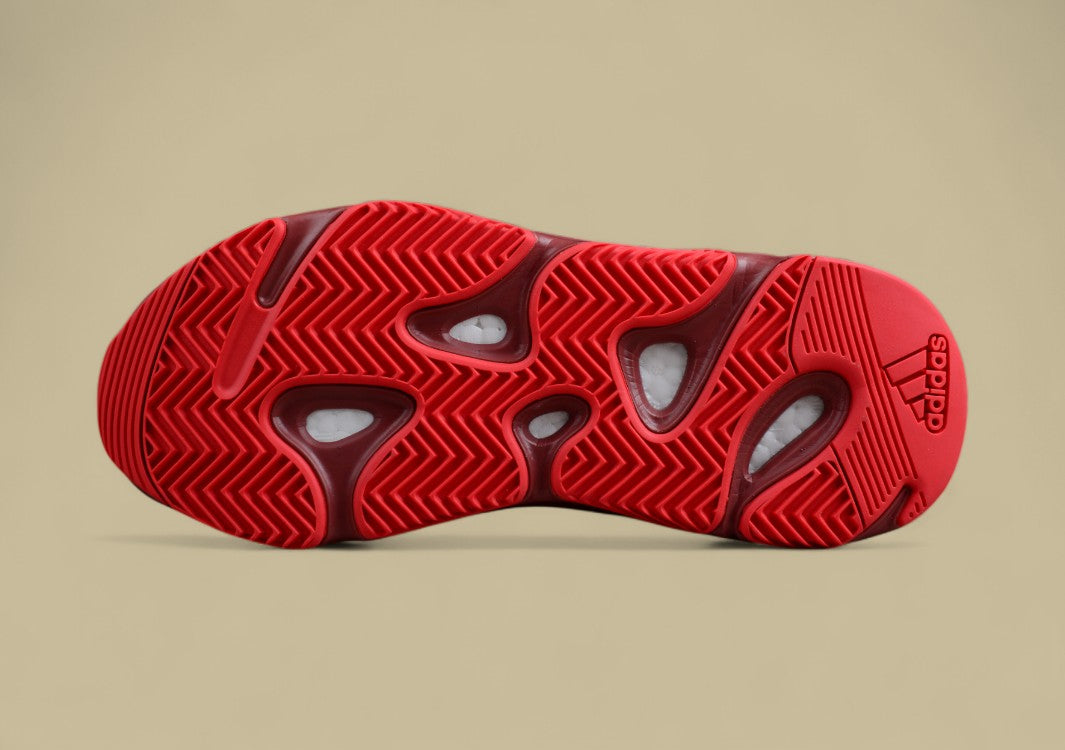 Yeezy Boost 700 Hi-Res Red Striking Kanye Style in Vivid Red