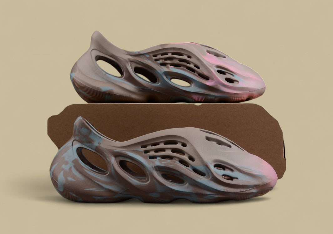 Yeezy Foam Runner MX “Sand Grey” with Ice Blue Accents