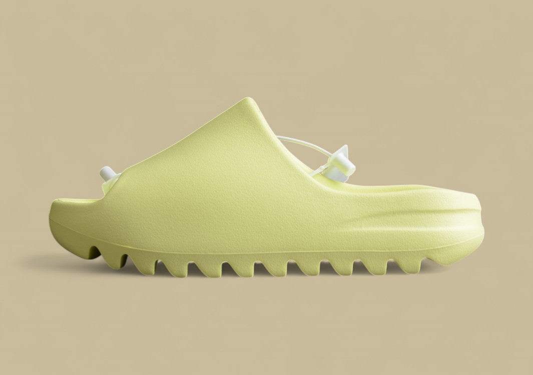Yeezy Slide "Glow Green" trendy slippers fluorescent green