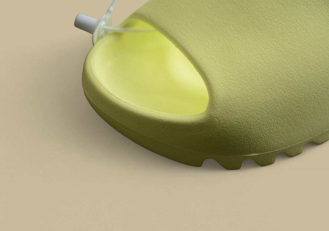 Yeezy Slide "Glow Green" trendy slippers fluorescent green