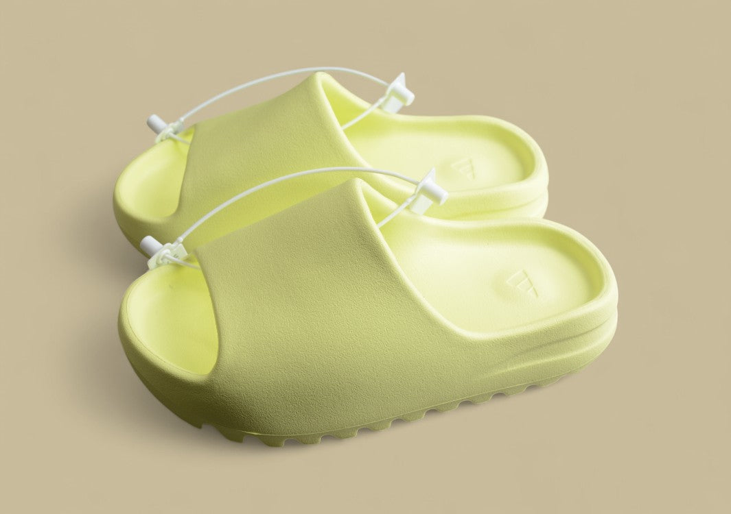 Yeezy Slide "Glow Green" trendy slippers fluorescent green